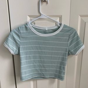 Blue Cropped T-shirt